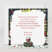 Funny Sarcastic Christmas Humor Karte (Rückseite)