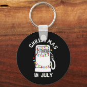 Funny Sarcastic Christmas In July Fuel Pump Gas Pu Schlüsselanhänger (Vorderseite)