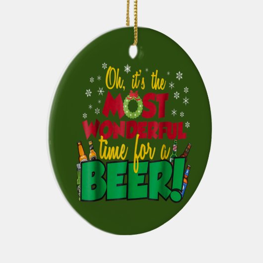 Funny Sarcastic Christmas Most Wonderful Time Keramik Ornament (Rechts)