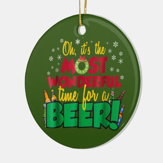 Funny Sarcastic Christmas Most Wonderful Time Keramik Ornament (Links)