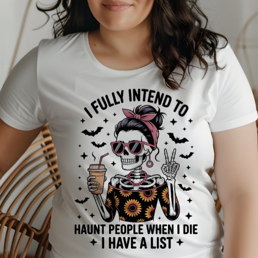Funny Sarcastic Coffee Skeleton Halloween Spaß Große Größe T-Shirt