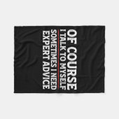 Funny Sarcastic Dad Joke Grandpa Of Course I Talk Fleecedecke (Vorderseite (Horizontal))