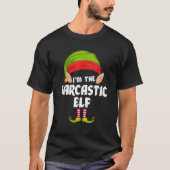 Funny Sarcastic Elf Matching Family Group PJ Chris T-Shirt (Vorderseite)