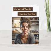 Funny Sarcastic Exhauted Housefrau Spaß Karte (Vorderseite)