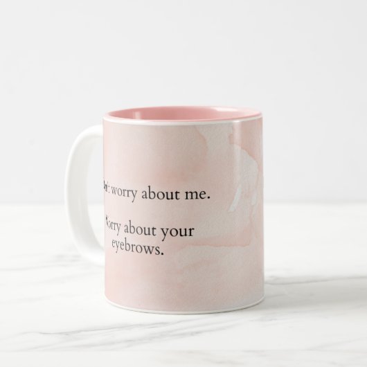 Funny Sarcastic Eyebrows Tasse LOL Geschenk für si (Vorderseite Links)