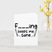 Funny Sarcastic Fishing Behalte Me Sane 1 Karte (Gelbe Blume)