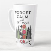 Funny Sarcastic FORGET CALM HO HO HO Holiday Milchtasse (Linke Ecke)