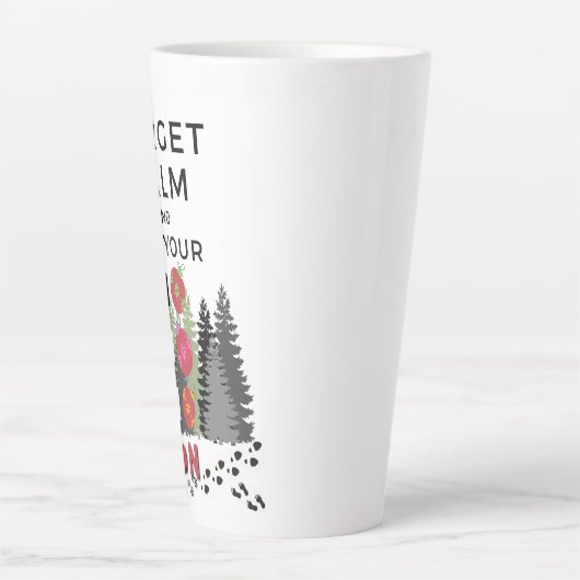 Funny Sarcastic FORGET CALM HO HO HO Holiday Milchtasse (Vorderseite)