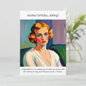 Funny Sarcastic Geburtstag Karte (Stehend Vorderseite)