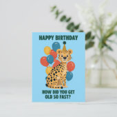 Funny Sarcastic Geburtstagsbotschaften & Age Jokes Postkarte (Stehend Vorderseite)
