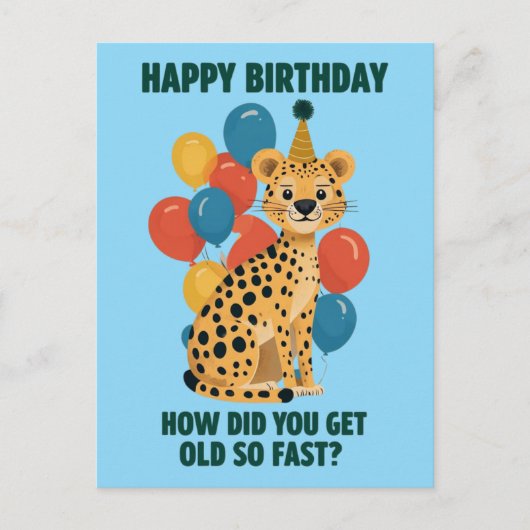 Funny Sarcastic Geburtstagsbotschaften & Age Jokes Postkarte (Vorderseite)