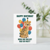 Funny Sarcastic Geburtstagsbotschaften & Age Jokes Postkarte (Stehend Vorderseite)