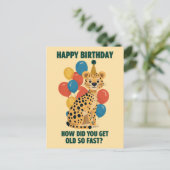 Funny Sarcastic Geburtstagsbotschaften & Age Jokes Postkarte (Stehend Vorderseite)