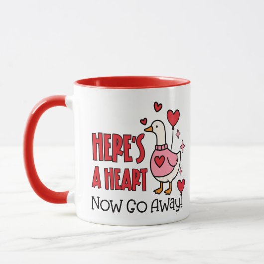Funny Sarcastic Goose Valentine's Day Tasse (Links)