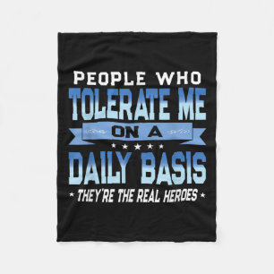 Funny Sarcastic Graphic Novelty Gag Joke Real Hero Fleecedecke