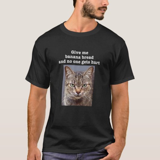 Funny Sarcastic Grau Tabby Katzen Zitat Liebe Bana T-Shirt (Vorderseite)