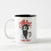 Funny Sarcastic GrimReaper Halloween-Party Zweifarbige Tasse (Links)