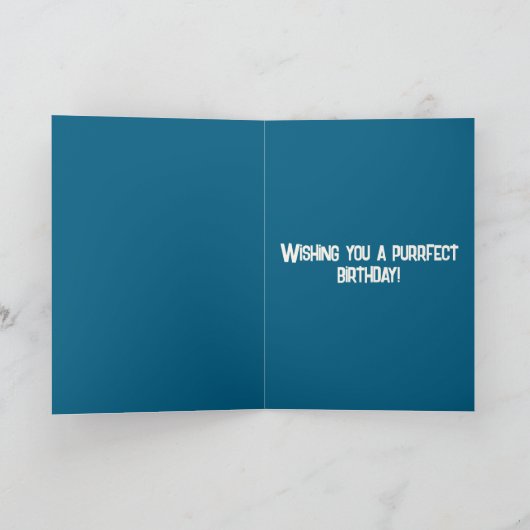 Funny Sarcastic Grumpy Orange Cat Birthday Karte (Innenseite)