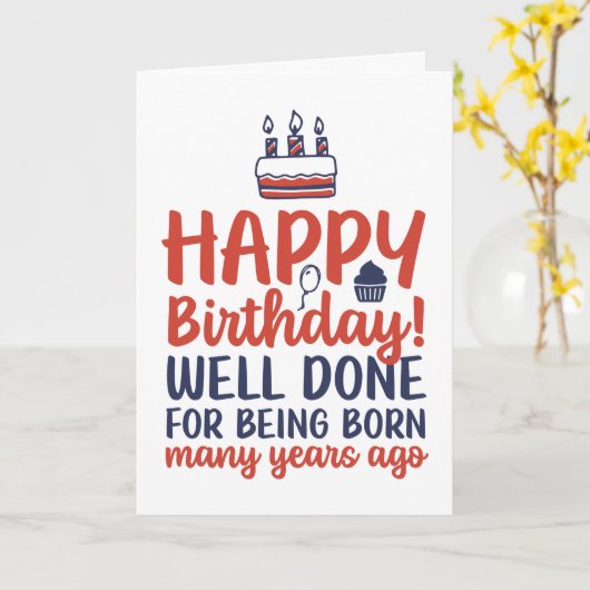 Funny Sarcastic gut gemacht für Geborenen Geburtst Karte (Gelbe Blume)