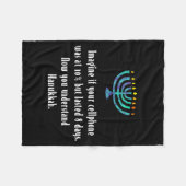 Funny Sarcastic Hanukkah Chanukah Cellphone Quote Fleecedecke (Vorderseite (Horizontal))