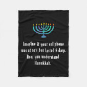 Funny Sarcastic Hanukkah Chanukah Cellphone Quote Fleecedecke (Vorderseite)