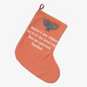 Funny Sarcastic Hanukkah Chanukah Cellphone Quote Großer Weihnachtsstrumpf (Vorderansicht (hängend))