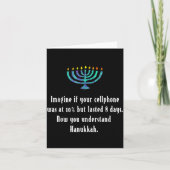 Funny Sarcastic Hanukkah Chanukah Cellphone Quote Karte (Vorderseite)