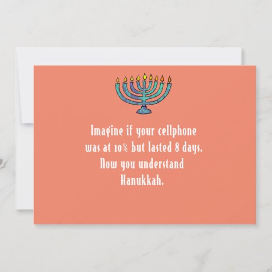 Funny Sarcastic Hanukkah Chanukah Handy Zitat Einladung (Vorderseite)