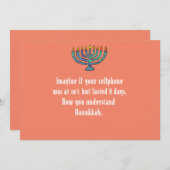 Funny Sarcastic Hanukkah Chanukah Handy Zitat Einladung (Vorne/Hinten)