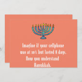 Funny Sarcastic Hanukkah Chanukah Handy Zitat Einladung (Vorne/Hinten)