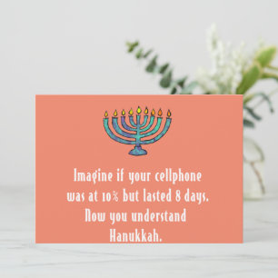 Funny Sarcastic Hanukkah Chanukah Handy Zitat Einladung