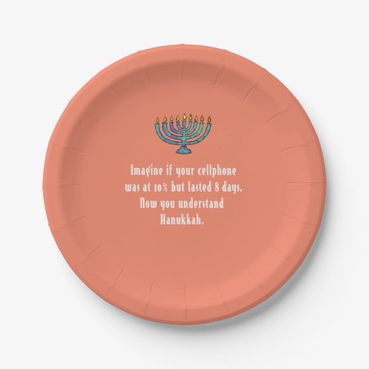 Funny Sarcastic Hanukkah Chanukah Handy Zitat Pappteller (Vorderseite)
