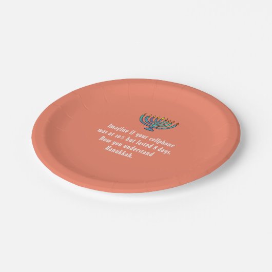 Funny Sarcastic Hanukkah Chanukah Handy Zitat Pappteller (Schrägansicht)