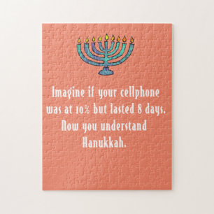 Funny Sarcastic Hanukkah Chanukah Handy Zitat Puzzle