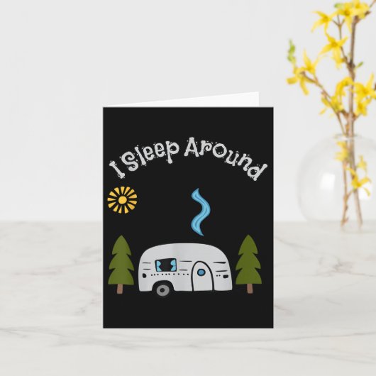 Funny Sarcastic I schlafen um Rv Camping Außenbere Karte (Gelbe Blume)