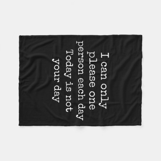 Funny Sarcastic ich kann nicht jedem Geschenk gebe Fleecedecke (Vorderseite (Horizontal))