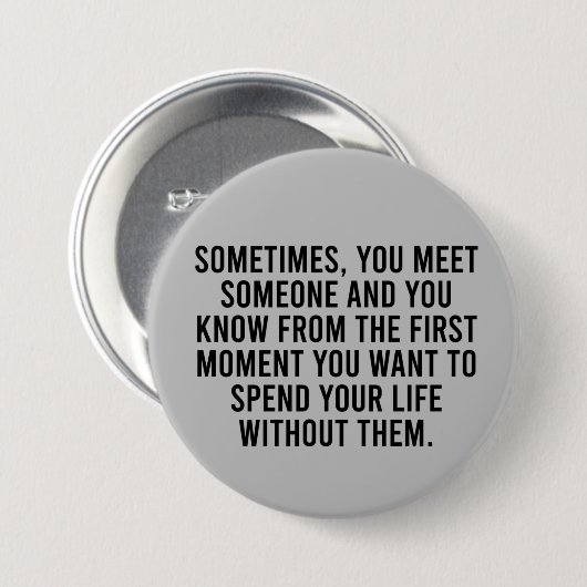 Funny Sarcastic Introvert Spaß Sprichwort Button (Vorne & Hinten)