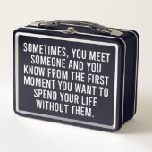 Funny Sarcastic Introvert Spaß Sprichwort Metall Brotdose (Vorderseite)