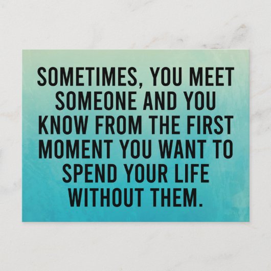 Funny Sarcastic Introvert Spaß Sprichwort Postkarte (Vorderseite)