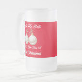 Funny Sarcastic Jingle My Balls Weiße Weihnachten Mattglas Bierglas (Vorderseite Links)
