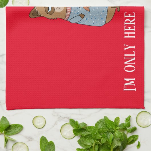 Funny Sarcastic Katze mit keuchiger Pullover Geschirrtuch (Gefaltet)