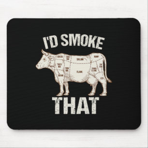 Funny Sarcastic Koch Butcher Cook Grillen ich rauc Mousepad