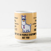 Funny Sarcastic Lamas Verwandlungstasse (Zentrum)