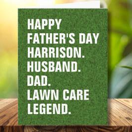 Funny Sarcastic Lawn Care Legend Fathers Day  Feiertagskarte