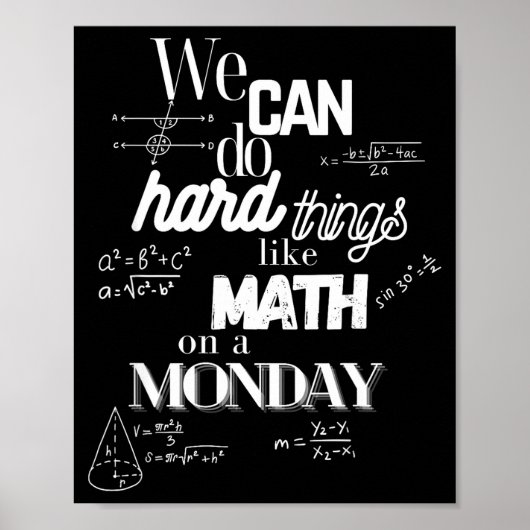 Funny Sarcastic Math Teacher Quote Can Poster (Vorne)