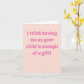 Funny Sarcastic Mother's Day Card Karte (Gelbe Blume)