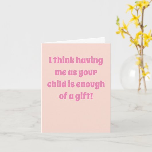 Funny Sarcastic Mother's Day Card Karte (Gelbe Blume)