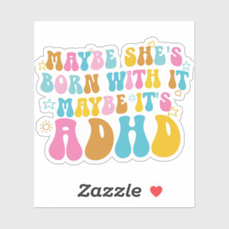 Funny Sarcastic Nurse Abzeichen Reel ADHD Aufkleber