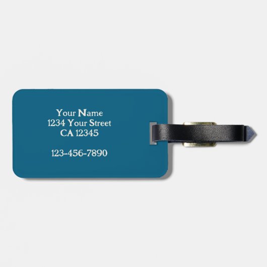 Funny Sarcastic Orange Cat Nope Gepäckanhänger (Rückseite horizontal)