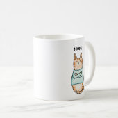 Funny Sarcastic Orange Cat Nope Kaffeetasse (VorderseiteRechts)